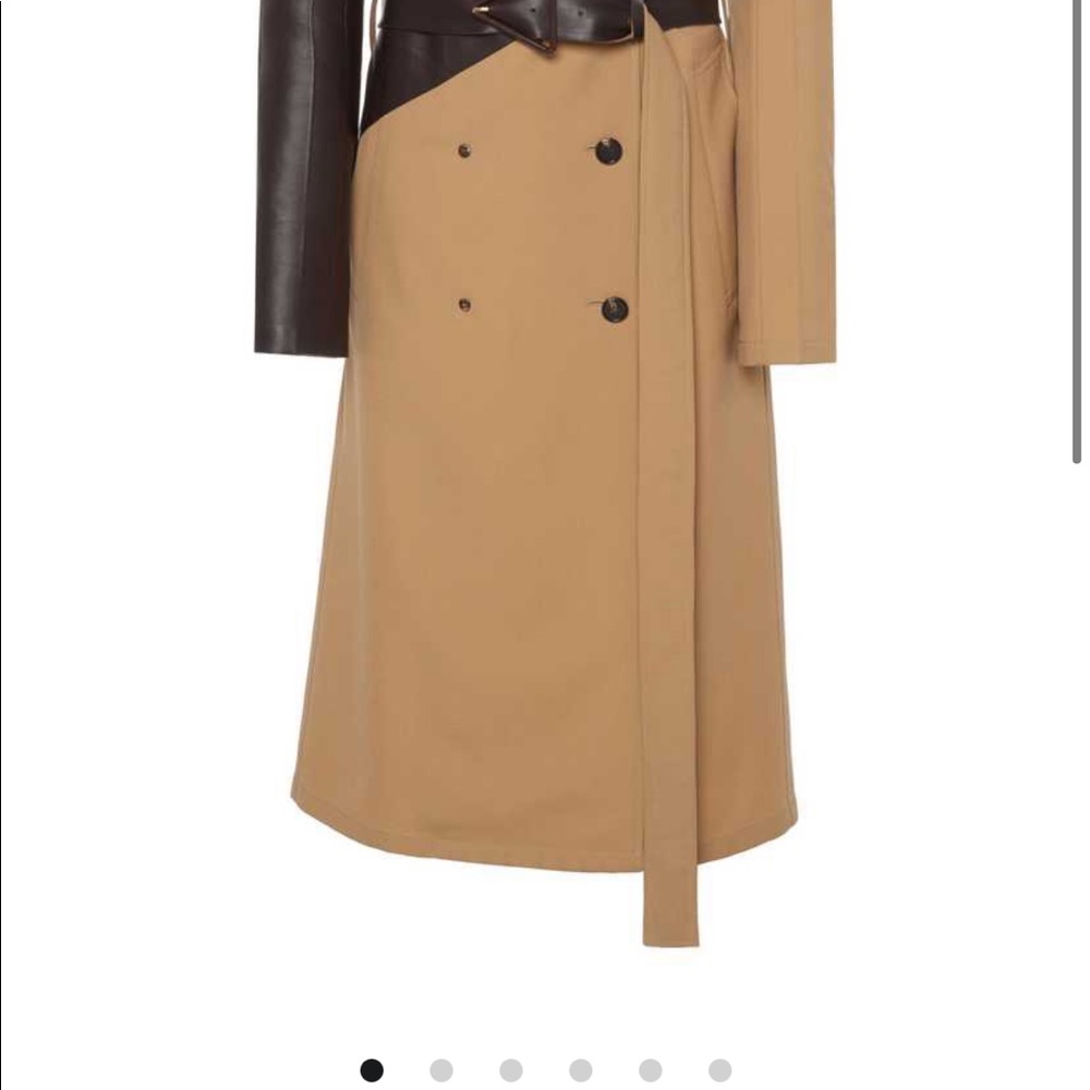 BOTTEGA VENETA NWT Leather and Wool Trench. - Picture 8 of 13